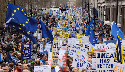 Manifestantes Londres Brexit
